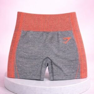 Gymshark Seamless Leggings XS/S Gray Coral High Waisted 22” Inseam